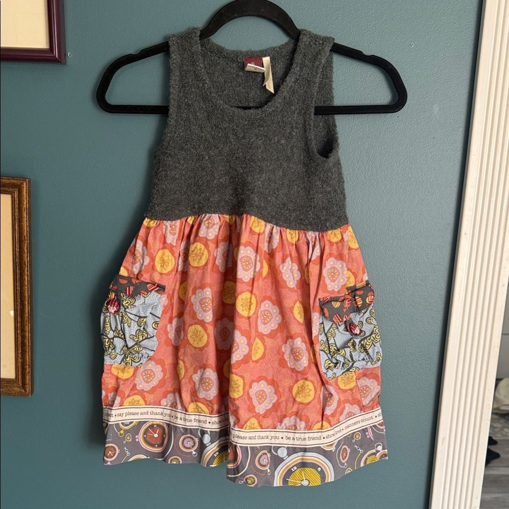 Matilda Jane character counts Gray and Orange Kids Dress